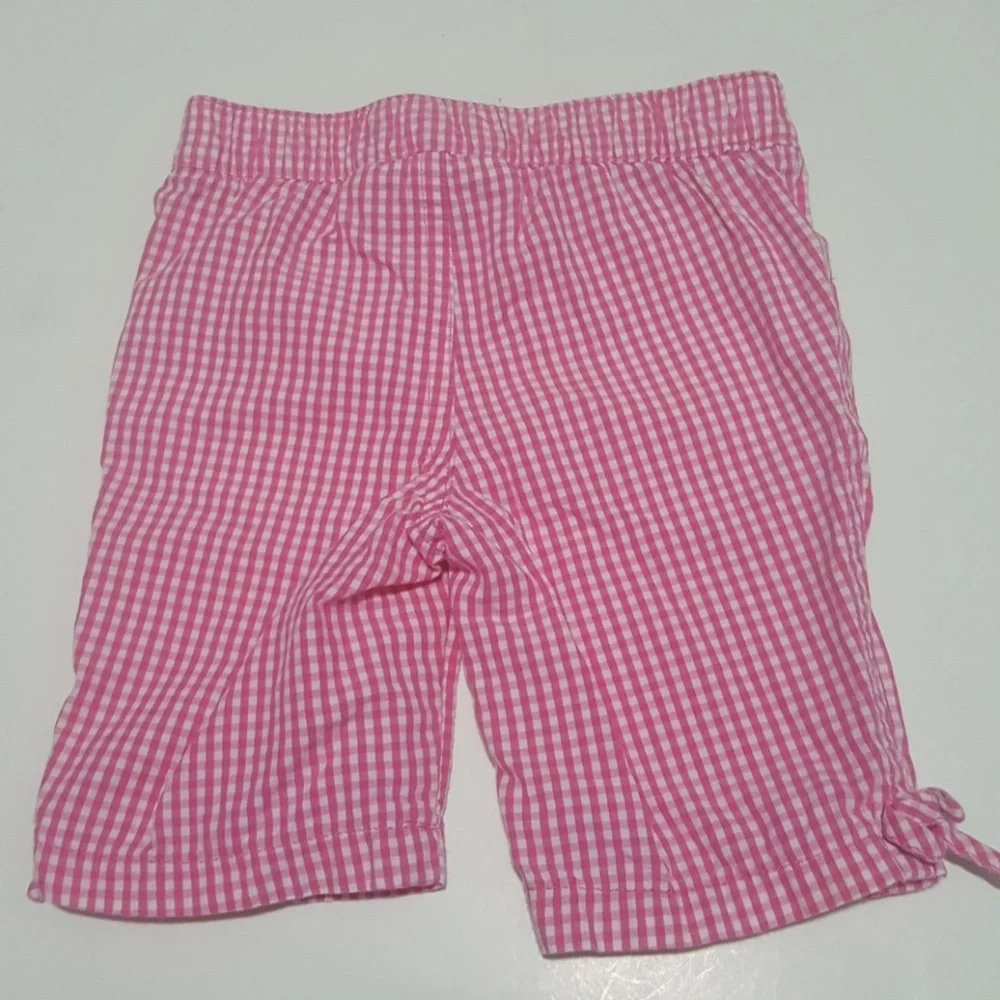 Koala Baby Pink & White Plaid Cotton Capris 3-6M